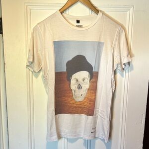Diesel Ivory Tee with Skull Design